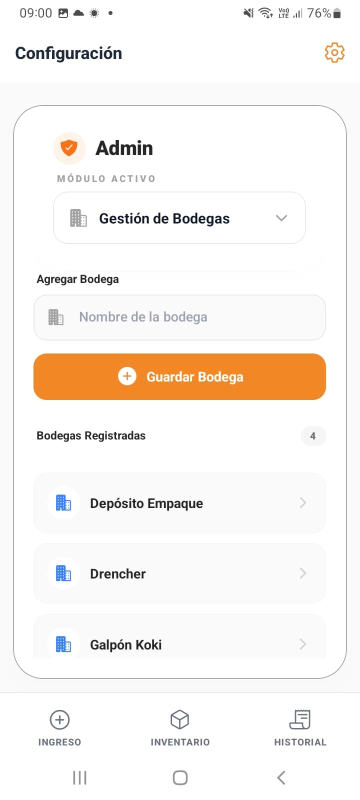 Control de stock de Insumos